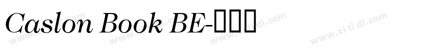 Caslon Book BE字体转换